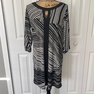 Enfocus Studios Black & White Pattern Dress
